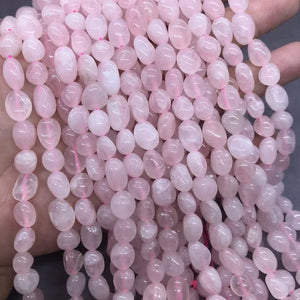 Rose Quartz Beads Natural Loose Stone Semi Precious Irregular Conformal Gem