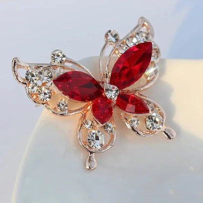 Cartoon Butterfly Crystal Diamond Brooch Fashion Brooch Geometric Women Party Jewelry