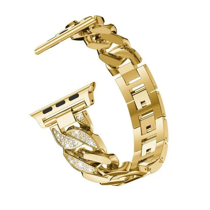 Diamond Stainless Steel Metal Strap Band for Smart Watch Ultra 2/Ultra 49mm 9 8 SE 7 41 mm 45 mm 40mm 44mm 38mm 42mm 40 Mm Girl/Women Ultra-thin Bracelet for Iwatch Serie 6 5 4 3