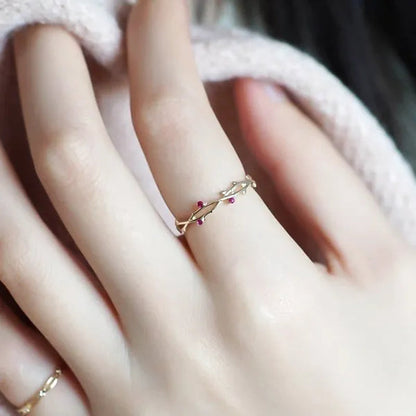Simple Fashion Natural Ruby Gemstone Bridal Wedding Ring for Womens Engagement Wedding Party Diamond ring Engagement ring Valentine's Day Present Size 5-12 YOHAPP