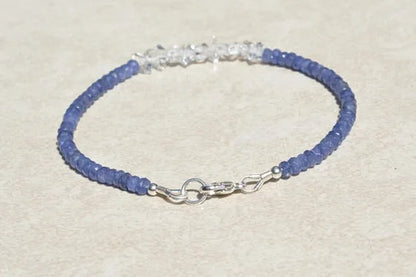 Sapphire Bracelet Natural Blue Sapphires Sapphire Birthstone Bracelet Beaded Bracelet