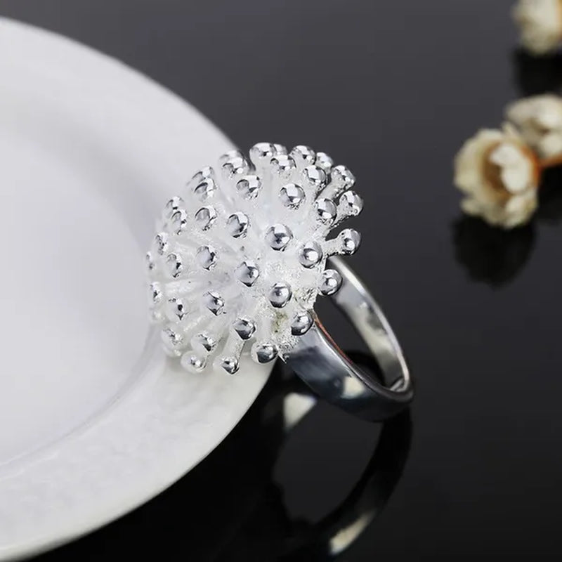 New 925 Sterling Silver Jewelry Fashion Noble Women Classic Personality Ring