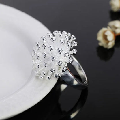 New 925 Sterling Silver Jewelry Fashion Noble Women Classic Personality Ring