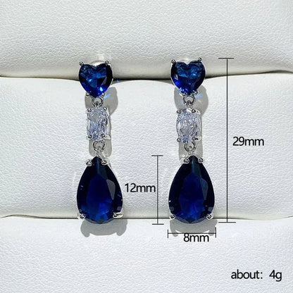 Exquisite Fashion Teardrop Cut Citrine Dangle Gemstone Earrings for Bridal Wedding Party Women Jewelry Gift
