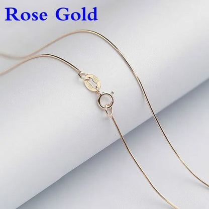 Women's Jewelry 16-inch-30-inch Single-layer Necklace Popular Style Snake Chain Metal Chain Necklace Girl Party Gift