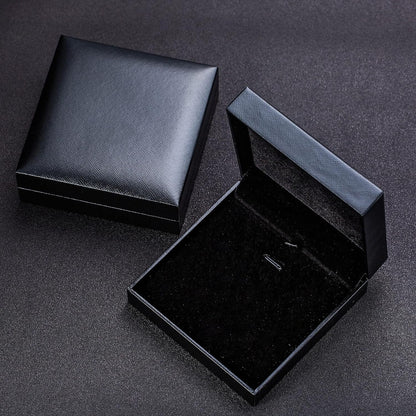 Black Cross Necklaces Sterling Silver Cross Pendant Polished Long Necklace Fine Jewelry Christmas Gift for Men,Stainless Steel Box Chain Length 24''
