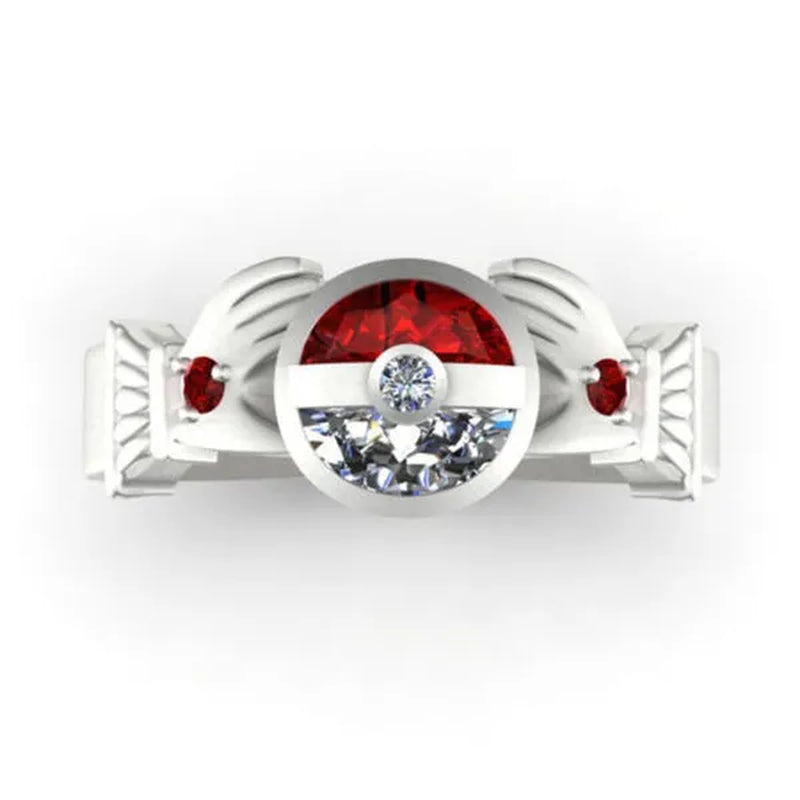 unique  Silver anniversary Statement Ring Natural Gemstones Ruby Ring Wedding Bride Engagement Band Charm Ring Jewelry