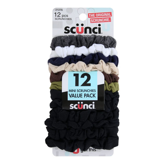 Scrunchies, Assorted Colors (12-Count, Assorted Neutral)