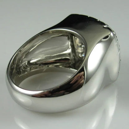 Fashion Man Jewelry White Sapphire Gemstones  925 Sterling Silver Wedding Engagement Ring Gifts