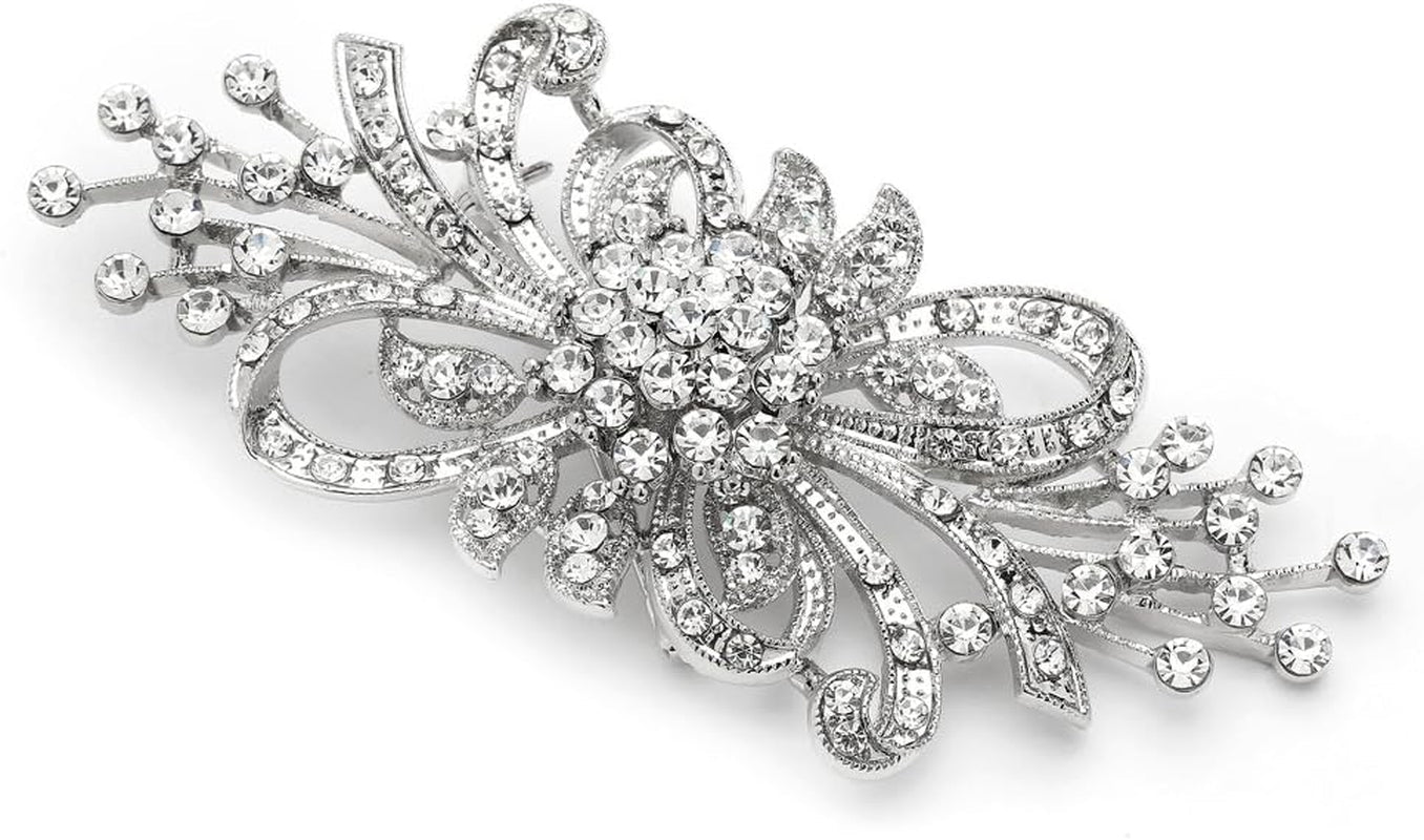 Antique Crystal Bridal Brooch Pin for Weddings, Bridesmaid, Mother of the Bride Jewelry Accessory