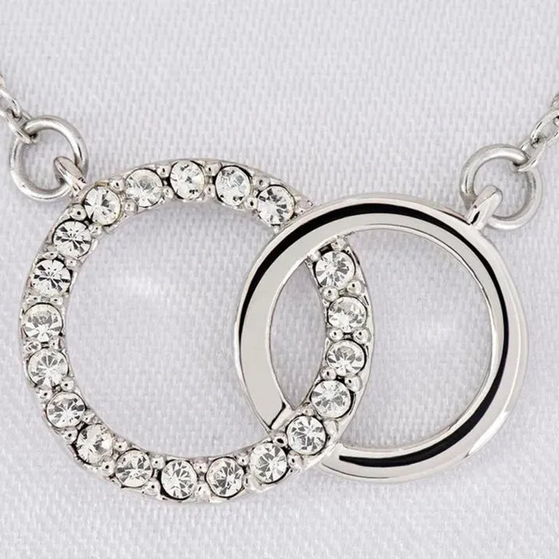 To My Beautiful Granddaughter 925 Sterling Silver Cubic Zirconia Perfect Pair Necklace Message Card Gifts Granddaughter Gifts