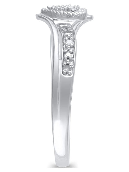 Diamond Accent (I3 Clarity, J-K Color)  Diamond Heart Promise Ring in 10K White Gold, Size 9