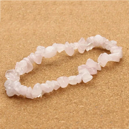12pcs Gravel Natural Stone Bracelets For Women Amethyst Labradorite Beads Bangles Turquoise Rose Quartz Pulseiras Femininas