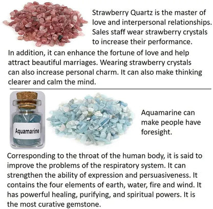 9PCS Gemstones Bottles Crystals and Healing Stones Witchcraft Supplies Crystals Chakra Healing Crystals Bulk Crystals Witchy Room Décor