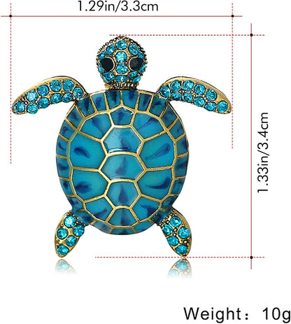 2023 New Floral Brooch Pin Gold Plated Flower and Bee/Sea Turtle Decorative Garment Dress Jewelry for Rose (B, One Size)