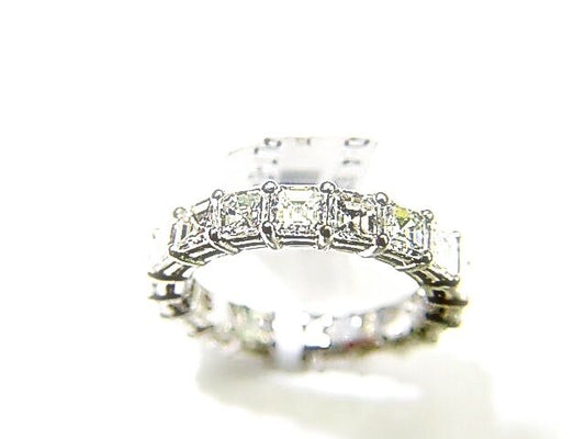 DIAMOND 19 ASSCHER DIAMOND ETERNITY BAND DIAMOND SET ALL AROUND ANNIVERSARY BAND