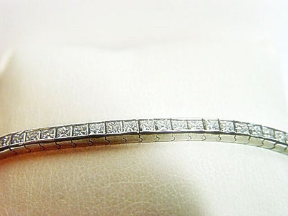 12.15 CT PRINCESS SHAPE DIAMOND 50 DIAMOND CHANNEL SET TENNIS DIAMOND BRACELET
