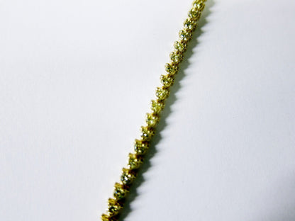 FANCY YELLOW DIAMOND BRACELET THREE PRONG SET DIAMOND BRACELET TENNIS BRACELET