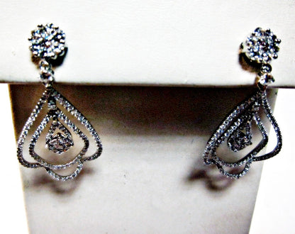 2.00 CT F COLOR VS1/2 CLARITY GRADE DIAMOND EARRING ROUND SHAPE 18 K WHITE GOLD