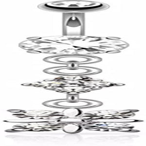 Surgical Steel Paved Diamond with 4 Quadrant CZ Drop Dangle Belly Navel Ring