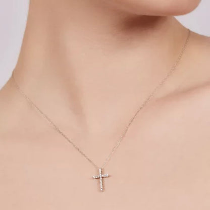 0.20 CT. T.W. Diamond Cross Pendant in 14K Gold H-I, I1