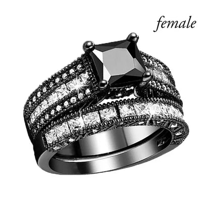 Boutique Noble Retro Men and Women Couples Ring Men Titanium Steel Anniversary Christmas Gift Beach Party Jewelry