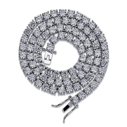 Necklace for Women Gorgeous Men's Gold Tennis Chain Icy Diamonds Hip Hop Choker Chain Necklace Bling Jewelry 18-30 Inches