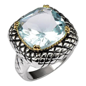 Aquamarine 925 Sterling Silver Fashion Jewelry Wedding Ring For Women Size 6 7 8 9 10 11 F1516