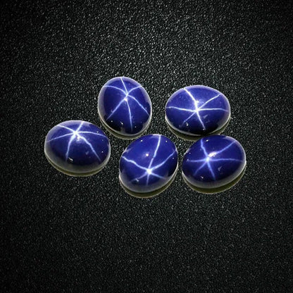 9X11Mm NATURAL RUBY STAR SAPPHIRE 1 BUDS OVAL CABOCHON RING SIZE LOOSE GEMSTONE