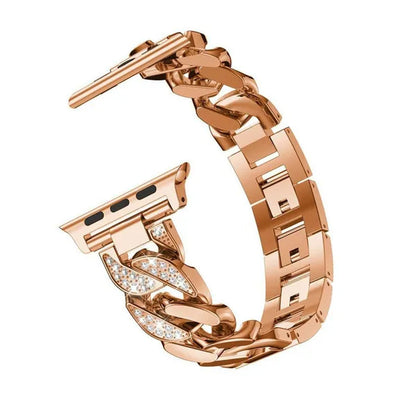 Diamond Stainless Steel Metal Strap Band for Smart Watch Ultra 2/Ultra 49mm 9 8 SE 7 41 mm 45 mm 40mm 44mm 38mm 42mm 40 Mm Girl/Women Ultra-thin Bracelet for Iwatch Serie 6 5 4 3