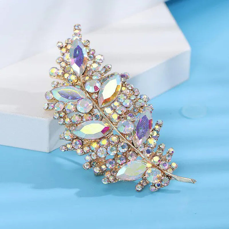 Leaves Brooches Fashion New Creative Leaf Brooch Elegant Trend Women'S Antique Silk Scarf Button Accessory Pin