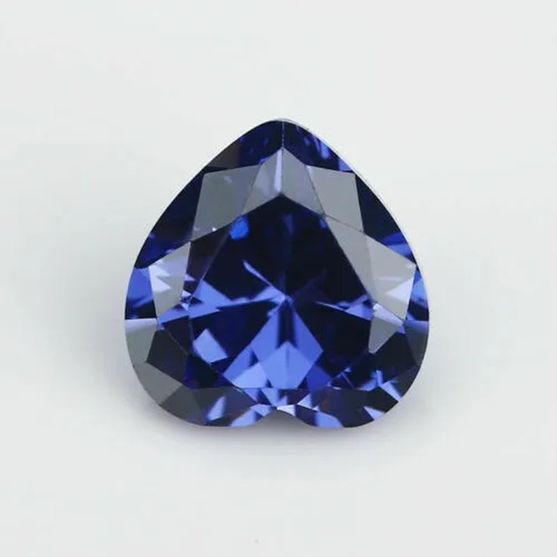 6X6mm AAAAA Blue Sapphire Gems 1.23ct Heart Faceted Cut VVS Loose Gemstone