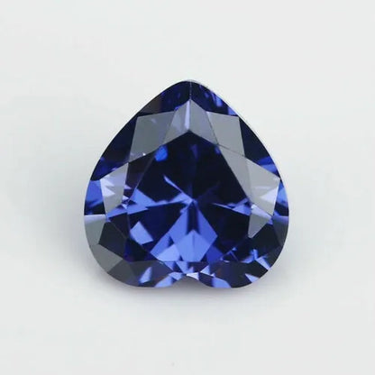 6X6mm AAAAA Blue Sapphire Gems 1.23ct Heart Faceted Cut VVS Loose Gemstone