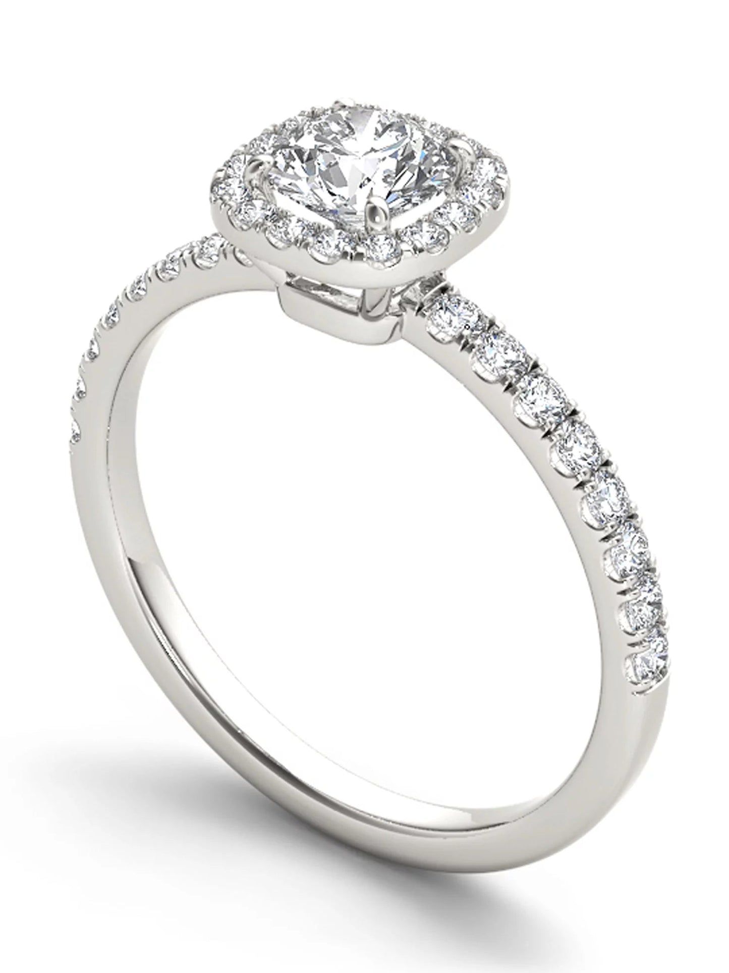 1Ct TDW Diamond 14K White Gold Halo Engagement Ring (H-I, I2)