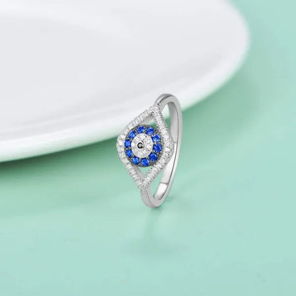 New Fashion Devil's Eye Finger Ring Luxury Diamond Evil Eye Lucky Ring for Women Jewelry Gift