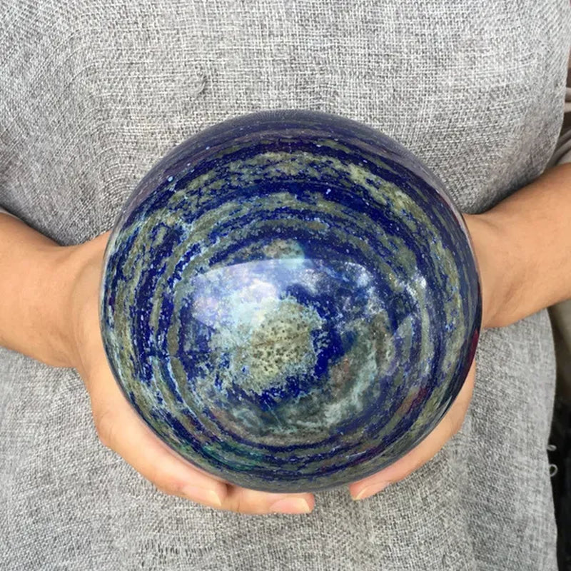 1KG+ Natural lapis lazuli sphere rock quartz crystal ball  reiki healing