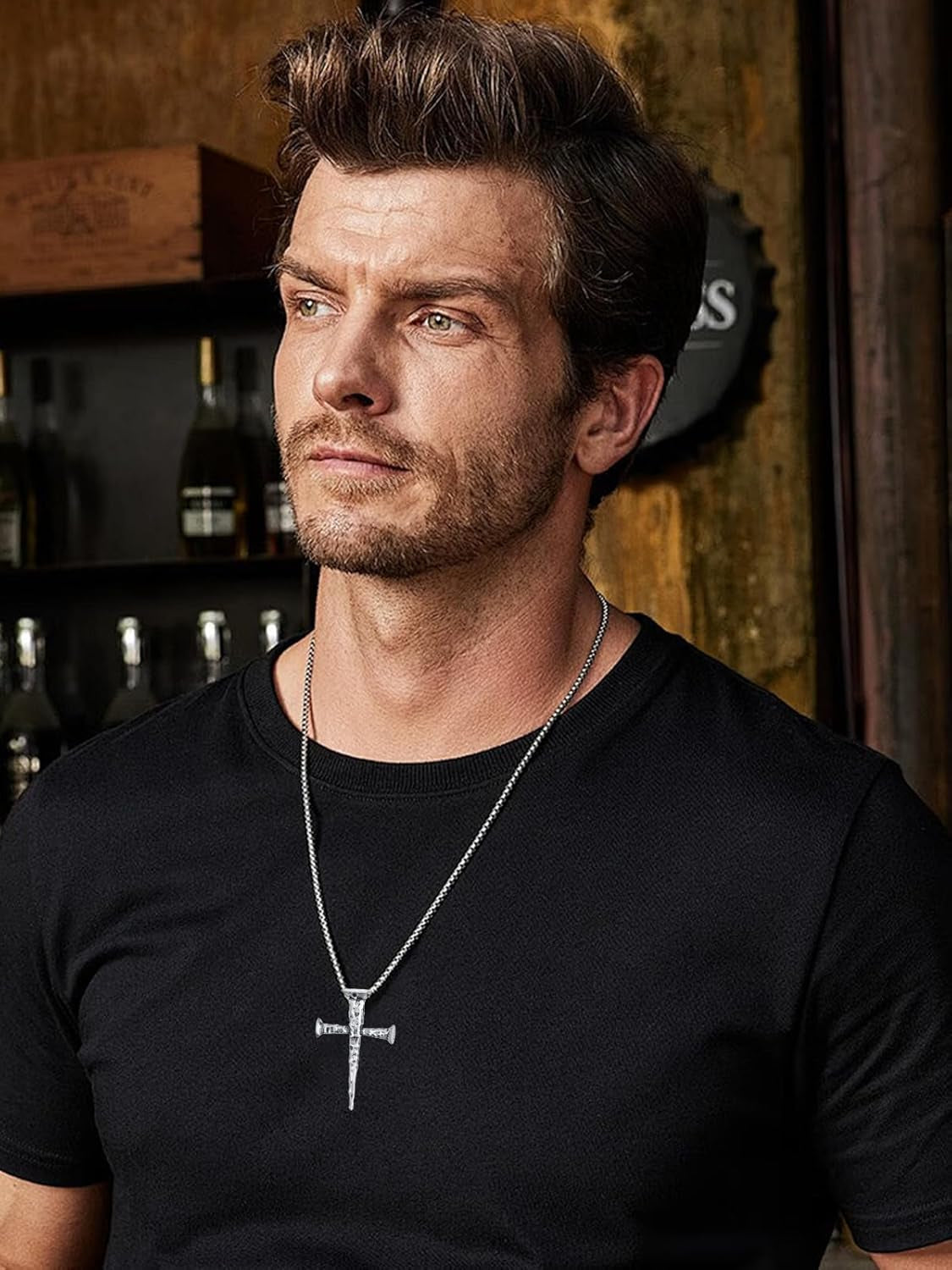 Cross Necklace Valentine'S Day Gifts 925 Sterling Silver Cross Pendant Fathers Day Birthday for Men Father Dad Brother Husband Son