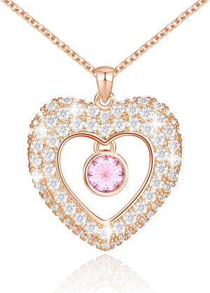 Birthstone Necklace for Women, Zirconia Diamond Pendant Necklace, Jewelry Gift
