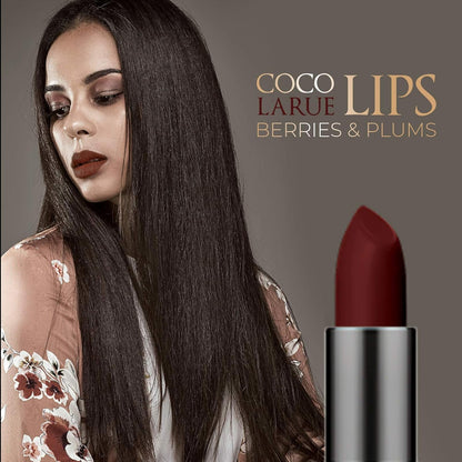 Coco La Rue Creamy Velvet Lipstick Lustrous Mauve Lipstick, High-Shine Plumping Lip Balm, Hydrating Lip Color (CLR-C 204 Smooth)