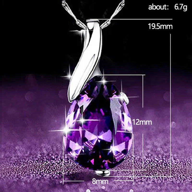 Luxury Delicate Pendant Necklace for Women, Elegant Lady Diamond Pendant, Romantic Valentine's Day Gift