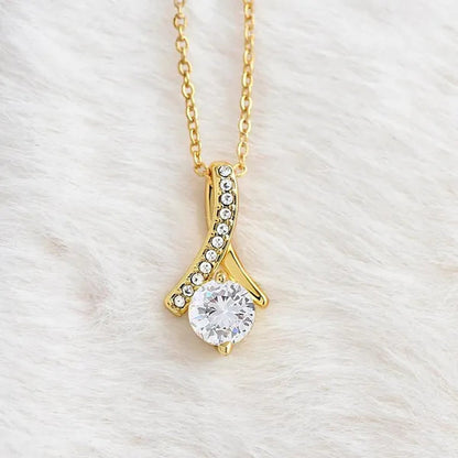 To My Mom Alluring Beauty Birthday Necklace, S925 Sterling Silver Cubic Zirconia Alluring Necklace