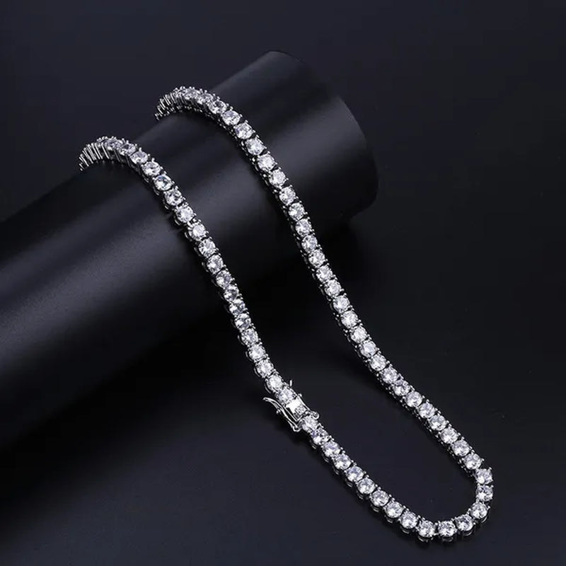 Necklace for Women Gorgeous Men's Gold Tennis Chain Icy Diamonds Hip Hop Choker Chain Necklace Bling Jewelry 18-30 Inches