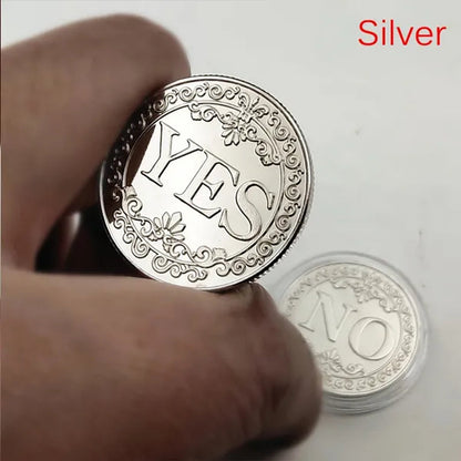 3D Embossed YES NO Decision Lucky Coin Collection Coins