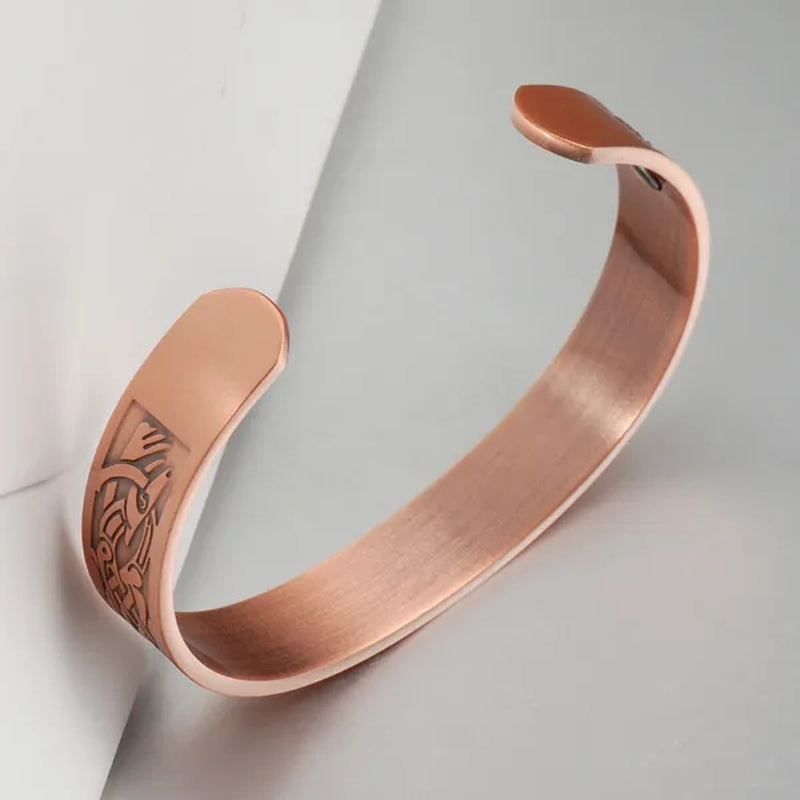 Anti Arthritis Rheumatism Pain Relief Bio Magnetic Pure Copper Bracelet Bangle for Men