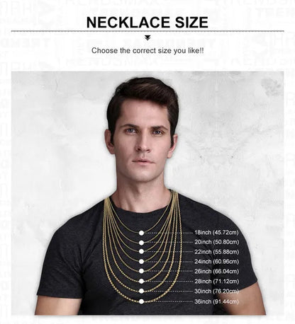6/8/10mm Wide Fashion 316L Stainless Steel Silver/Gold Round Circle Byzantine Link Chain Men/Women Necklace 1PCS New