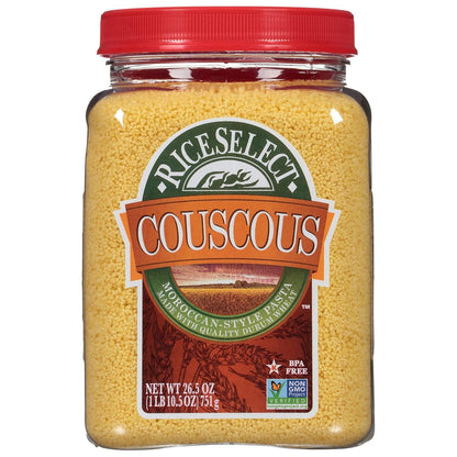 Couscous, Moroccan-Style Wheat Couscous Pasta, Non-Gmo, 26.5-Ounce Jar, (Pack of 1)