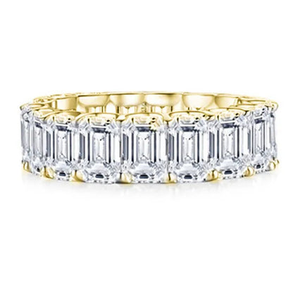 Personality Stackable Wedding Bands for Women Fashion 925 Sterling Silver Diamond Ring Shiny Natural Gemstone Luxury Jewelry Elegant Bride Engagement Party Accessories Promise Rings Size 5-11