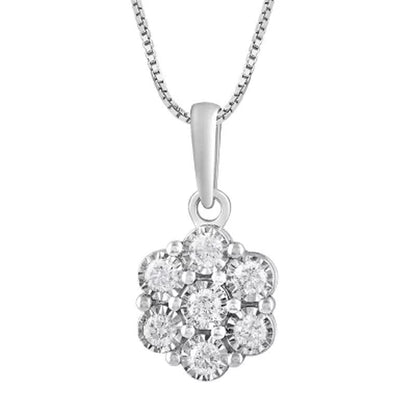 0.50 CT. T.W. Diamond Pendant & Earring Set in 14K White Gold