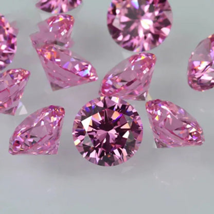 Top Pink morsonite naked diamond gem vvs1 excellent round cut cream ring finger with gra certificate