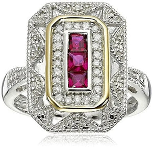 New Fashion Cocktail Cut Ruby Wedding Ring